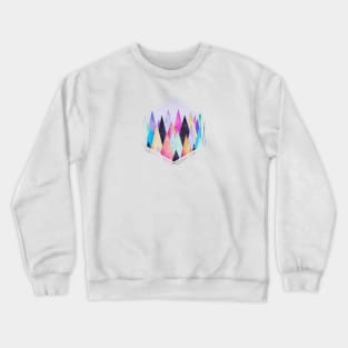 Colorful Abstract Geometric Triangle Peak Wood's Crewneck Sweatshirt